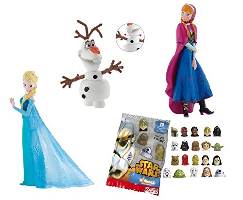 Comansi Lote 3 Figuras Bullyland Frozen - Elsa - Anna - Olaf + Regalo