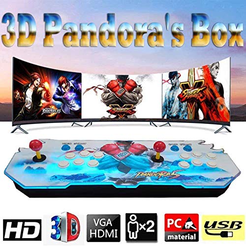 Consola de Juegos Pandora's Box 3D Home Arcade, 720P Full HD 4 Jugadores MAX Arcade Machine 4000 Juegos Retro, Compatible con Tarjeta TF extendida y Disco USB para Disfrutar de más Juegos PC
