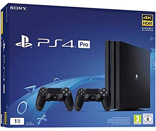 Consola Sony Playstation - PS4 Pro, 1 TB, 2 Mandos DualShock, Negra