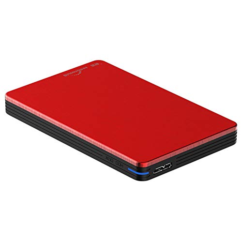 CPZP Disco Duro Externo Ultrafino de 2,5 Pulgadas Usb3.1 Transmisión de Alta Velocidad de Estado sólido para PC, Xbox One y Playstation 4,Red,500G