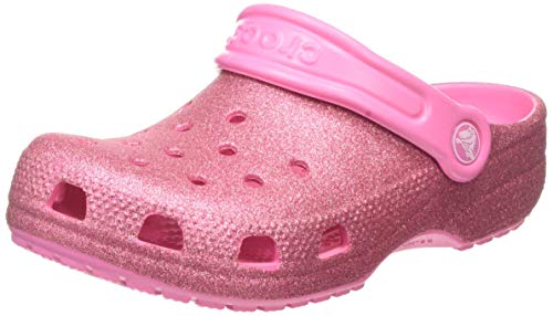 Crocs Classic Glitter Clog Kids, Zuecos Unisex Niños, Rosa (Pink Lemonade 669), 28/29 EU