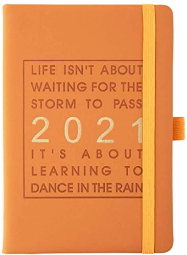 Cuaderno del plan 2021, con plan mensual, página de notas con puntos y tabla de gestión del tiempo, que se utiliza para registrar varias notas de programación (naranja) Cuaderno del plan 2021, con plan mensual, página de notas con puntos y tabla de gestión del tiempo, que se utiliza para registrar varias notas de programación (naranja)