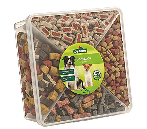 Dehner Snackbox Jumbo - Caja de Aperitivos para Perro, 4 Tipos de Mezcla, 1,2 kg Dehner Snackbox Jumbo - Caja de Aperitivos para Perro, 4 Tipos de Mezcla, 1,2 kg