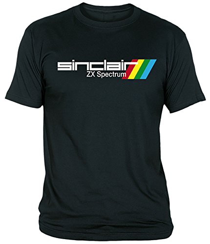 Desconocido Camiseta Sinclair ZX Spectrum Adulto/niño EGB ochenteras 80´s Retro (5-6 años, Negro)