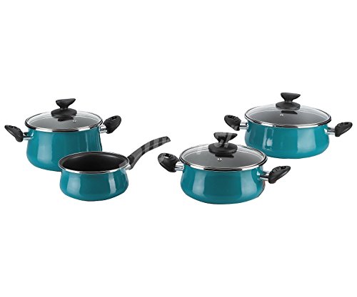 Desconocido Magefesa Country Batería de Acero esmaltado, Color Verde Agua Exterior y Antiadherente bicapa Reforzado. Apta para Todo Tipo de cocinas, incluida inducción, 24 cm Desconocido Magefesa Country Batería de Acero esmaltado, Color Verde Agua Exterior y Antiadherente bicapa Reforzado. Apta para Todo Tipo de cocinas, incluida inducción, 24 cm