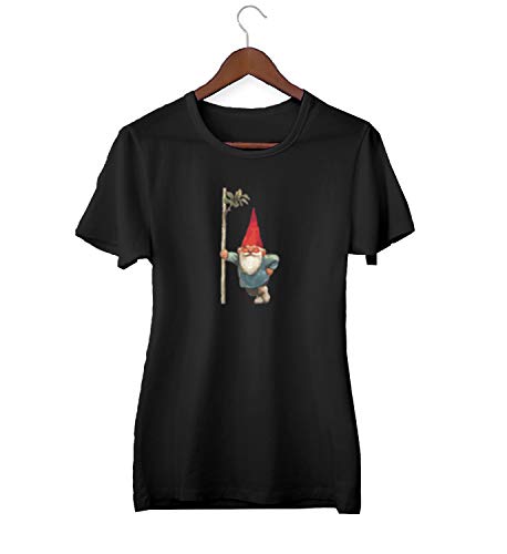Desconocido Say Hello To My Little Friend GNOME_KK023764 Camiseta de la Camisa Regalo de Las Mujeres Camiseta cumpleaños, Xlarge, Black