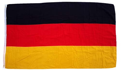Deutschland Bandera con 2 Ojales EUROCOPA CAMPEONATO MUNDIAL Fútbol Alemania 150 x 90cm RFA - negro- rojo-- oro