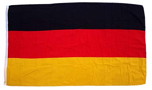 Deutschland Bandera con 2 Ojales EUROCOPA CAMPEONATO MUNDIAL Fútbol Alemania 150 x 90cm RFA - negro- rojo-- oro Deutschland Bandera con 2 Ojales EUROCOPA CAMPEONATO MUNDIAL Fútbol Alemania 150 x 90cm RFA - negro- rojo-- oro