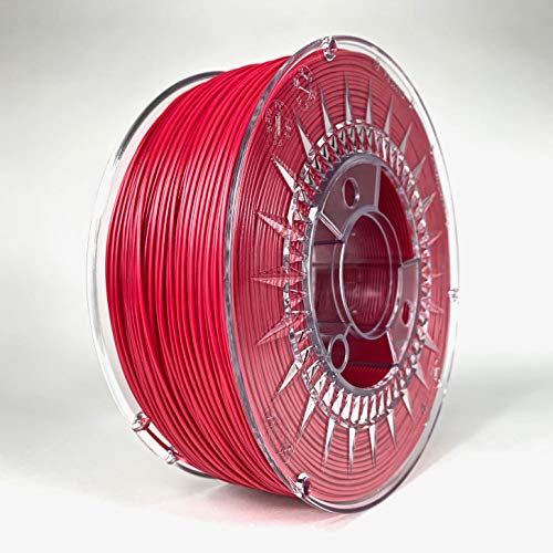 Devil Design | Filament | ASA Red – Rojo | 1.75 | 1 kg | para principiantes y avanzados | Top adhesión | Pocas cuerdas | Fácil de imprimir | Sin demoras e inodoras