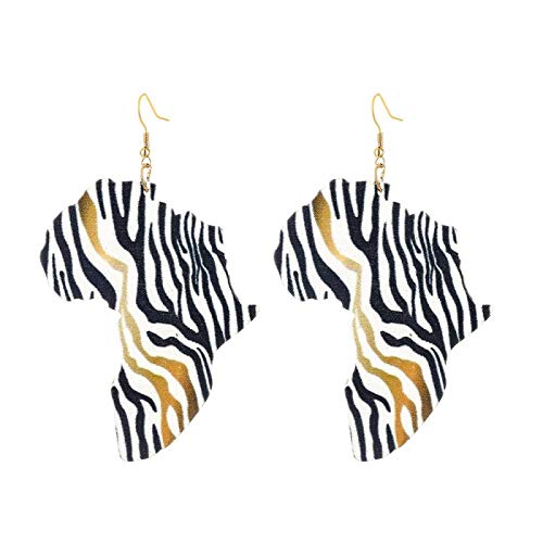 DFDLNL Pasadores de Oreja Pendientes Largos Pendientes étnicos Impresos en Madera Natural Mapa Pendientes Colgantes 2 DFDLNL Pasadores de Oreja Pendientes Largos Pendientes étnicos Impresos en Madera Natural Mapa Pendientes Colgantes 2