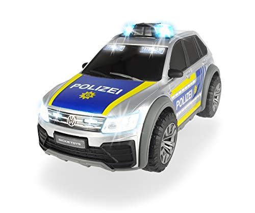 Dickie Toys 203714013 VW Tiguan R-Line - Coche de policía con luz y Sonido, 25 cm, a Partir de 3 años, Multicolor
