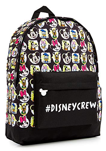 Disney Mochilas Escolares, Material Escolar para Niñas, Mochila Infantil con Mickey Mouse Minnie Mouse Pluto Pato Donald y Daisy, Mochila Negra Gran Capacidad, Regalos para Niños Disney Mochilas Escolares, Material Escolar para Niñas, Mochila Infantil con Mickey Mouse Minnie Mouse Pluto Pato Donald y Daisy, Mochila Negra Gran Capacidad, Regalos para Niños