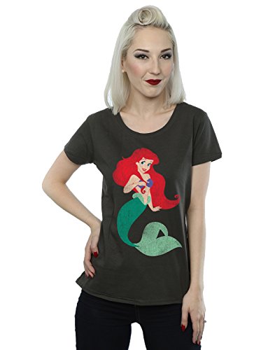 Disney mujer Classic Ariel Camiseta X-Large Grafito luz