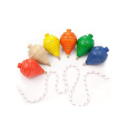 DISOK Lote de 20 Peonzas de Madera de Colores - Regalos y Detalles para Comuniones, Niños, Niñas, Fiestas de Cumpleaños, Baratos. Trompas DISOK Lote de 20 Peonzas de Madera de Colores - Regalos y Detalles para Comuniones, Niños, Niñas, Fiestas de Cumpleaños, Baratos. Trompas
