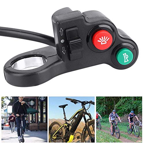DK-04 Botón de Encendido/Apagado del Manillar de la Bicicleta eléctrica, luz de la Cabeza Botón de Interruptor de la bocina para Bicicleta eléctrica de la Motocicleta DK-04 Botón de Encendido/Apagado del Manillar de la Bicicleta eléctrica, luz de la Cabeza Botón de Interruptor de la bocina para Bicicleta eléctrica de la Motocicleta