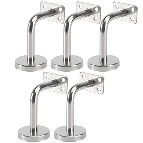 DOITOOL 5 pieza Soportes de barandilla escaleras de acero inoxidable Soportes para pasamanos montado en la pared para soportes de barandilla de madera o metal (6 x 8 x 5 cm) DOITOOL 5 pieza Soportes de barandilla escaleras de acero inoxidable Soportes para pasamanos montado en la pared para soportes de barandilla de madera o metal (6 x 8 x 5 cm)