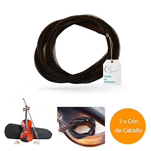 Dos madeja pelo de caballo para violín arco u otro uso - Calidad AAA - Procedencia Mongolia - 20 gramos - 77-78 cm - Negro Dos madeja pelo de caballo para violín arco u otro uso - Calidad AAA - Procedencia Mongolia - 20 gramos - 77-78 cm - Negro