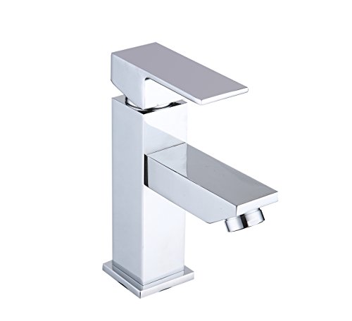 DP Grifería - Grifo monomando de lavabo, color plateado, serie Arce DP Grifería - Grifo monomando de lavabo, color plateado, serie Arce