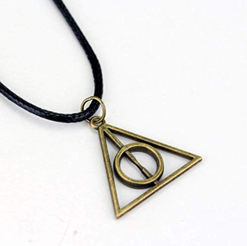 Dreamshopping Colgante Reliquias de la Muerte triángulo Harry Potter Color Bronce 13x12mm + cordón Negro Dreamshopping Colgante Reliquias de la Muerte triángulo Harry Potter Color Bronce 13x12mm + cordón Negro