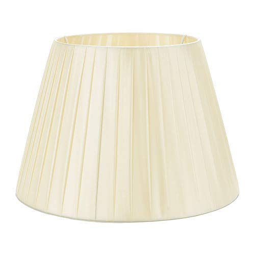 DULEE 14'' E27/E14 Screw Tela Pantalla de Lámpara de Pie Mesa y Lámpara de Noche,(Top) 22cm x (Altura) 25cm x (Fondo) 36cm,Beige DULEE 14'' E27/E14 Screw Tela Pantalla de Lámpara de Pie Mesa y Lámpara de Noche,(Top) 22cm x (Altura) 25cm x (Fondo) 36cm,Beige