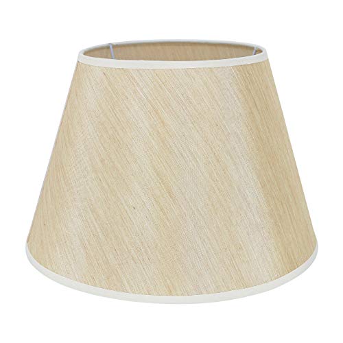 DULEE 8.5'' E27/E14 Screw Tela Pantalla de Lámpara de Pie Mesa y Lámpara de Noche,(Top) 15cm x (Altura) 17cm x (Fondo) 22cm,Beige DULEE 8.5'' E27/E14 Screw Tela Pantalla de Lámpara de Pie Mesa y Lámpara de Noche,(Top) 15cm x (Altura) 17cm x (Fondo) 22cm,Beige