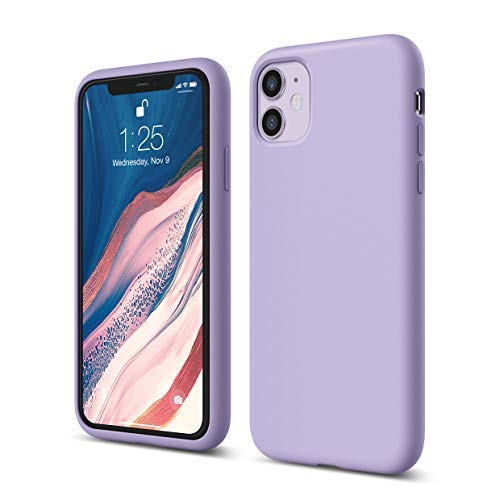 elago Silicona Líquida Funda Compatible con iPhone 11 (6.1"), Silicona Premium, Protección Funda Protectora 3 Tapas Estructura (Lavanda) elago Silicona Líquida Funda Compatible con iPhone 11 (6.1"), Silicona Premium, Protección Funda Protectora 3 Tapas Estructura (Lavanda)