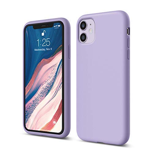 elago Silicona Líquida Funda Compatible con iPhone 11 (6.1"), Silicona Premium, Protección Funda Protectora 3 Tapas Estructura (Lavanda)