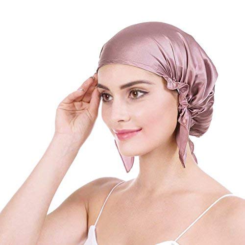 Emmet Gorro de Dormir Mujer Pura Seda Sombrero para Dormir elástico Hace Que tu Cabello se Sienta Sedoso y Mantiene el Estilo (Rosa Profundo, Talla única) Emmet Gorro de Dormir Mujer Pura Seda Sombrero para Dormir elástico Hace Que tu Cabello se Sienta Sedoso y Mantiene el Estilo (Rosa Profundo, Talla única)