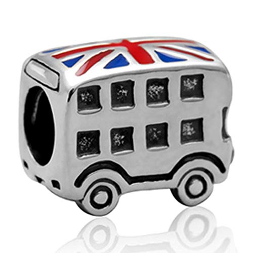 Encanto de viaje de plata de ley 925 encanto de autobús encanto deportivo encanto aniversario encanto para pulsera pandora (A) Encanto de viaje de plata de ley 925 encanto de autobús encanto deportivo encanto aniversario encanto para pulsera pandora (A)