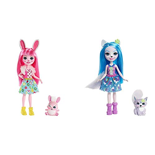 Enchantimals Bree Bunny y Twist, muñeca con Mascota (Matty FXM73) + Muñeca con Mascota Winsley Wolf (Mattel FRH40) Enchantimals Bree Bunny y Twist, muñeca con Mascota (Matty FXM73) + Muñeca con Mascota Winsley Wolf (Mattel FRH40)