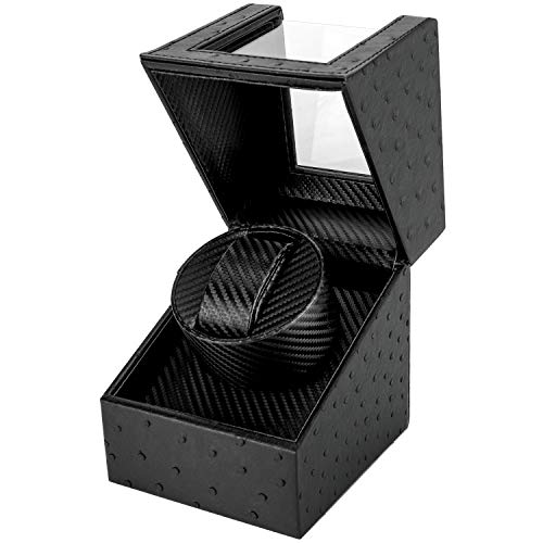 Enrollador automático de relojes, caja de reloj Gifort Enrollador de reloj Silenciador para relojes Almacenamiento de tocadiscos de reloj de lujo con funcionamiento de batería o fuente de alimentación Enrollador automático de relojes, caja de reloj Gifort Enrollador de reloj Silenciador para relojes Almacenamiento de tocadiscos de reloj de lujo con funcionamiento de batería o fuente de alimentación