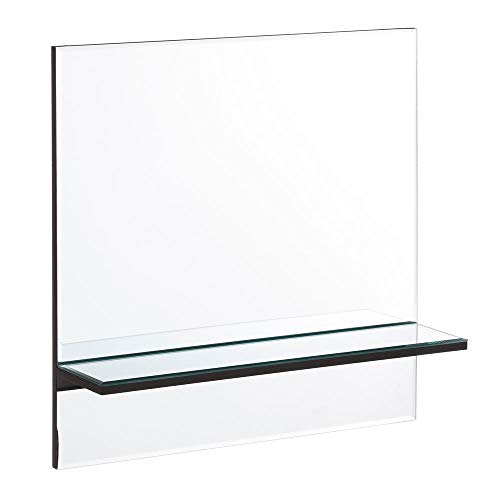 Espejo de Cristal Plateado con 1 balda Minimalista para Cuarto de baño Fantasy - LOLAhome