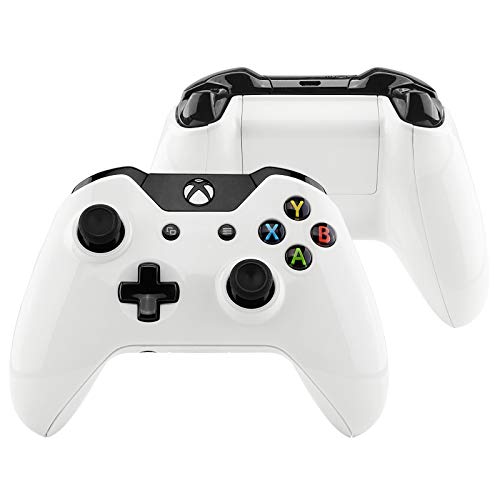 eXtremeRate Carcasa Completa para Xbox One Standard Carcasa Frontal Trasera con Grip Funda Cubierta Protectora de Reemplazo para Mando de Xbox One Original Model 1697-No Incluye Mando(Blanco) eXtremeRate Carcasa Completa para Xbox One Standard Carcasa Frontal Trasera con Grip Funda Cubierta Protectora de Reemplazo para Mando de Xbox One Original Model 1697-No Incluye Mando(Blanco)