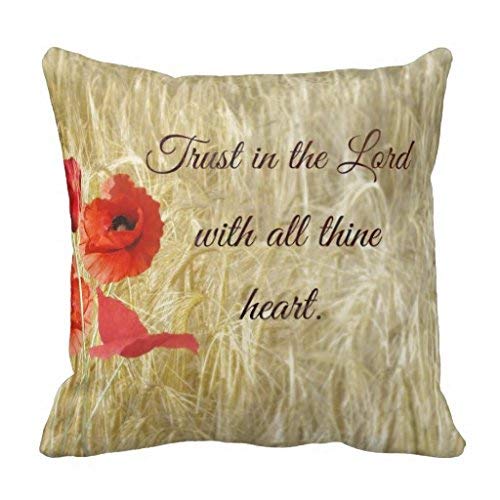 fengxutongxue Trust In The Lord Bible Verse Pillow Case 18" * 18"