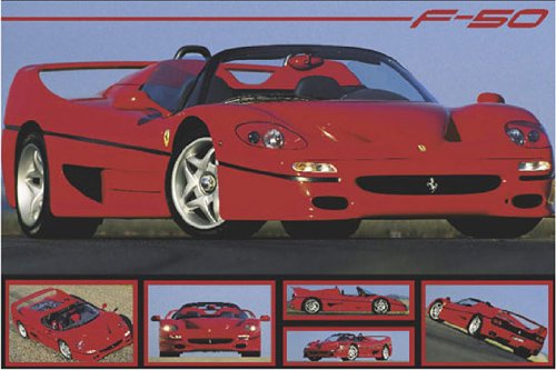 Ferrari F 50 deportivo rojo Póster 36 x 60,96 cm (x 91,5 61 cm) aprox