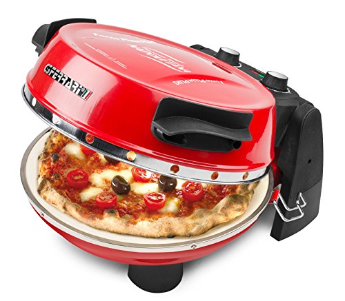 Ferrari G10032 fabricante de pizza y hornos 1 Pizza(s) Rojo - Horno para pizzas (1 Pizza(s), 400 °C, Rojo, Piedra, 230 V, 50 Hz)