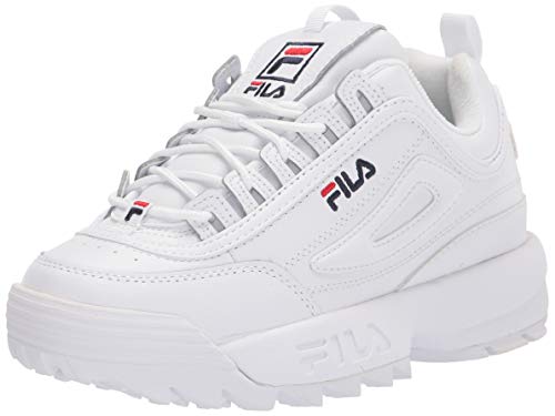 Fila Disruptor II - Zapatillas deportivas para mujer, Blanco (Blanco/azul marino/rojo), 39.5 EU