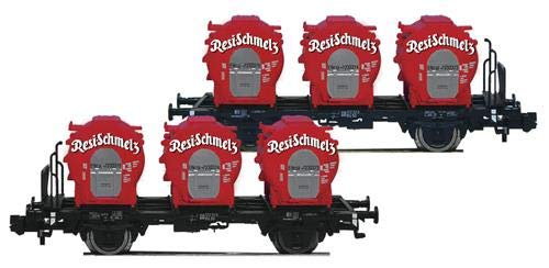 Fleischmann 823302 DB Resi-Schmelz Round Container Wagon Set (2) IV