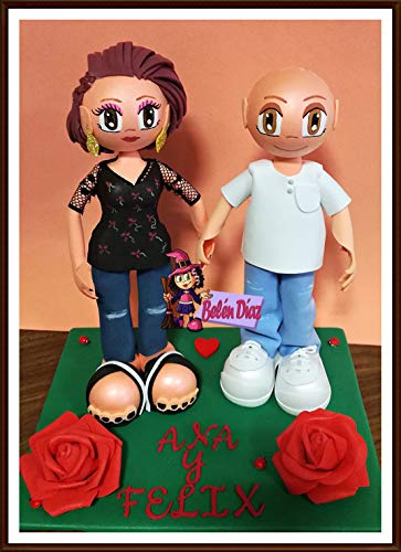 Fofuchos figura pareja novios boda tarta 26 cms. personalizados