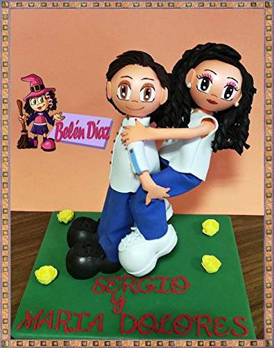 Fofuchos figura pareja novios boda tarta 26 cms. personalizados Fofuchos figura pareja novios boda tarta 26 cms. personalizados
