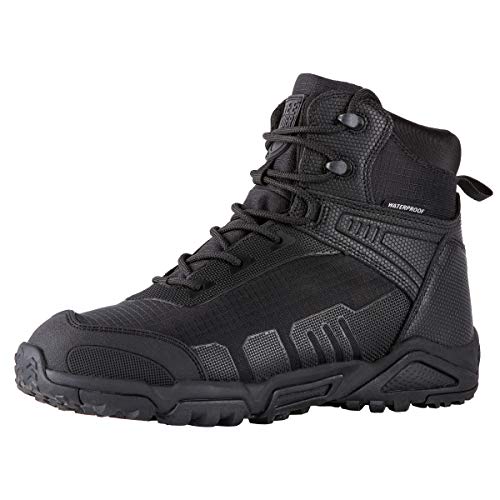 FREE SOLDIER Botas de Escalada Impermeable Tacticas Hombre Botas Militares Transpirables Botas de Seguridad Hombre Trabajo Ligeros Zapatos de Montaña Trekking(Negro-Impermeable,42EU)