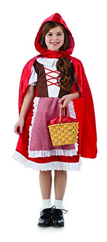 Fun Shack Disfraz de Caperucita roja para niña. Conjunto con Vestido de Cuento de Hadas para Chica, Talla XL