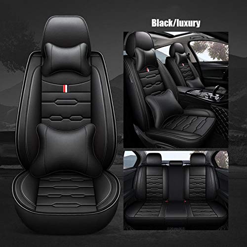 Fundas De Asiento De Coche para Todos Los Modelos Opel Astra HJG Mokka Insignia Cascada Corsa Adam Ampera Andhra Zafira Fundas De Asiento, Lujo Negro