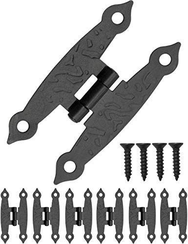 FUXXER - 6 bisagras antiguas, bisagras de metal, bisagras de hierro, diseño clásico, para armarios, puertas, cajas de almacenamiento, estilo vintage rústico, 65 x 34 mm, juego de 6 FUXXER - 6 bisagras antiguas, bisagras de metal, bisagras de hierro, diseño clásico, para armarios, puertas, cajas de almacenamiento, estilo vintage rústico, 65 x 34 mm, juego de 6