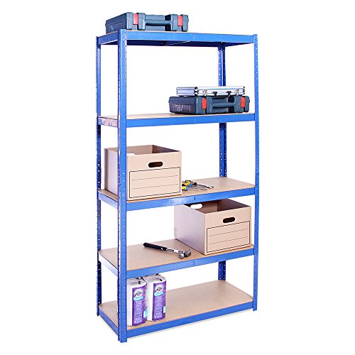 G-Rack 0022 Estantería de Almacenamiento para Garaje, Acero Inoxidable con Recubrimiento de Polvo Azul, 180cm x 90cm x 40cm G-Rack 0022 Estantería de Almacenamiento para Garaje, Acero Inoxidable con Recubrimiento de Polvo Azul, 180cm x 90cm x 40cm