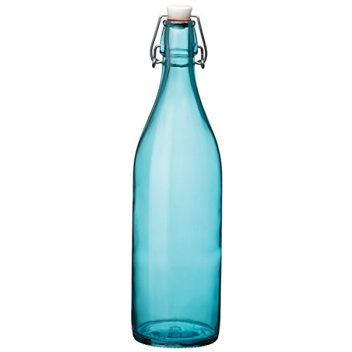 Giara Swing Top - Botella de cristal para cordiales y conservas, color azul (1 L)