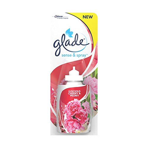 Glade Recambio para Ambientador Automático Sense & Spray con sensor de movimiento, Fragancia Peonía y Cereza, 1 recambio - 18 ml Glade Recambio para Ambientador Automático Sense & Spray con sensor de movimiento, Fragancia Peonía y Cereza, 1 recambio - 18 ml