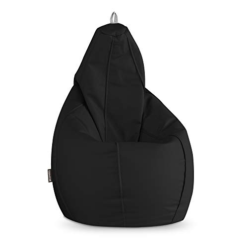 HAPPERS Puff Pera Polipiel Interior Negro XXL