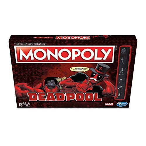 Hasbro Gaming E2033102 Juego del Monopoly, edición de Deadpool de Marvel (Idioma español no garantizado)
