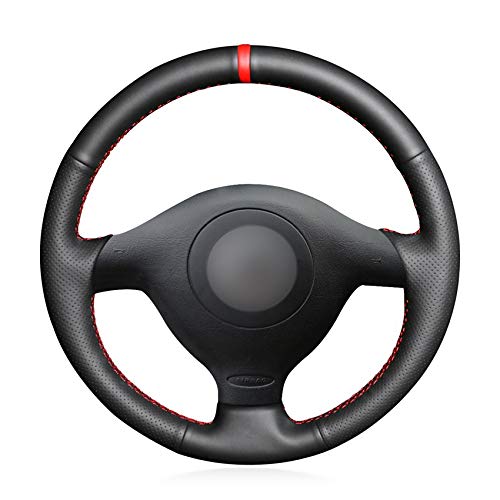 HCDSWSN Cubierta del Volante de Cuero Artificial Negro para Volkswagen VW Golf 4 1998-2004 Passat B5 1996-2005 Polo 1999-2002 Seat Leon HCDSWSN Cubierta del Volante de Cuero Artificial Negro para Volkswagen VW Golf 4 1998-2004 Passat B5 1996-2005 Polo 1999-2002 Seat Leon